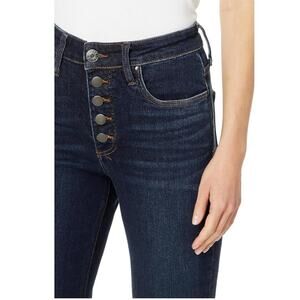 Kut Rachel High Rise FAB AB Mom BTN Fly Raw Hem Jeans, Size 12